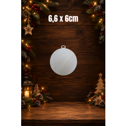 Bombka 6cm, bańka 6cm, sklejka 3mm